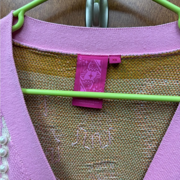 QOS Pink Embellished Jewelry Sweater - Picture 8 of 8